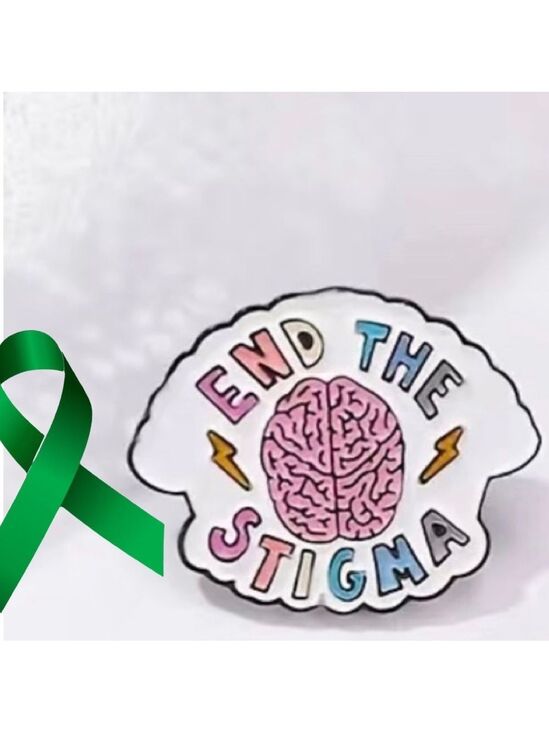 boutique. Jewelry - End the Stigma Mental Health colorful enamel cartoon pin lapel brooch